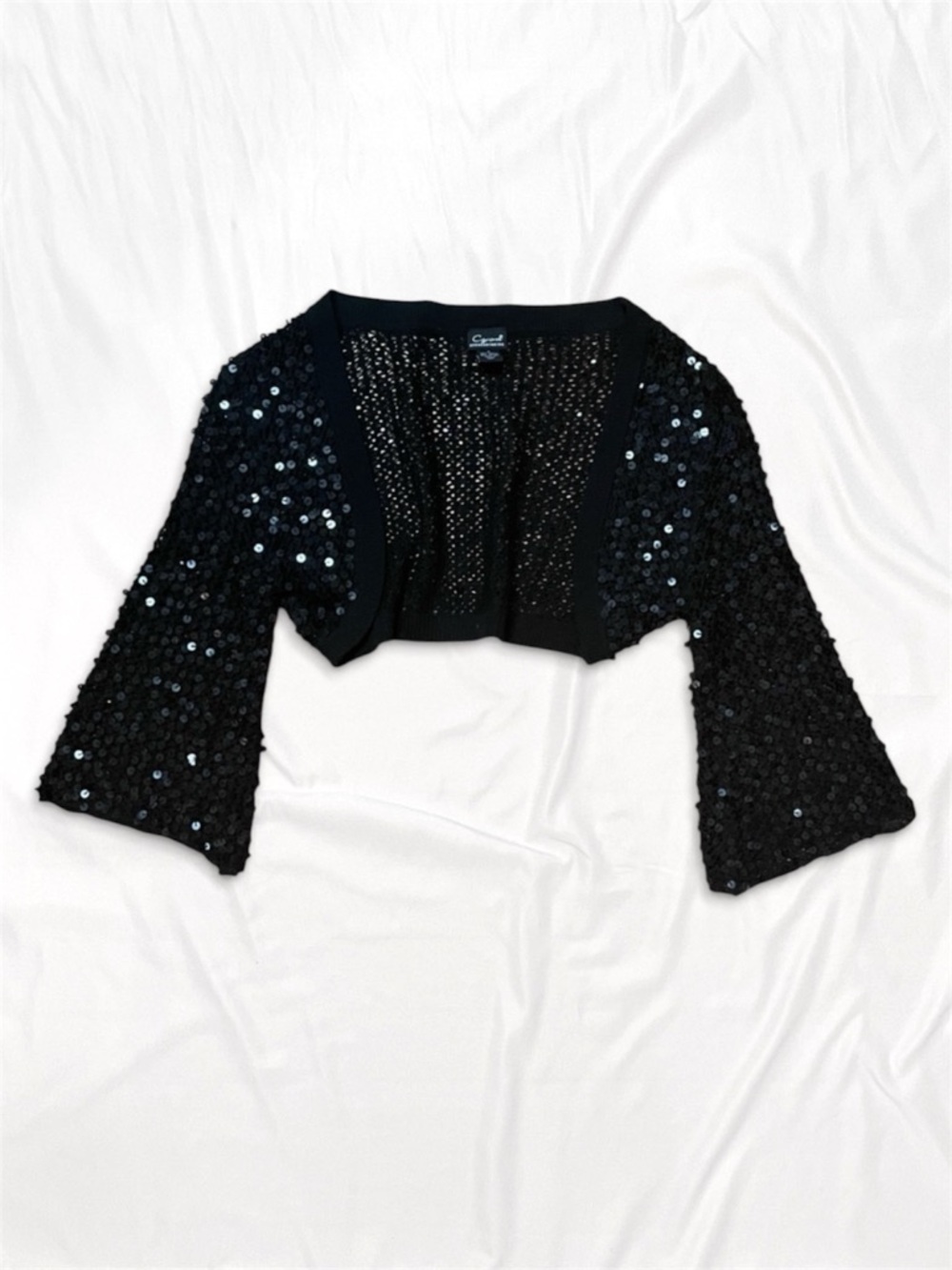 Y2K Vintage Crochet Sequins Cardigan